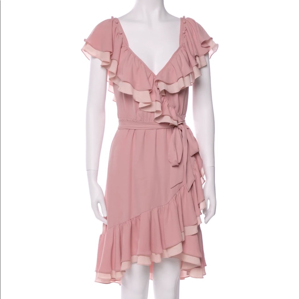NWT Rebecca Minkoff ruffled wrap dress, size S